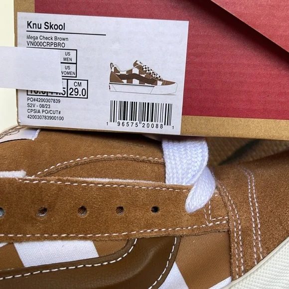 Vans WMNS Knu SkoolMega Check BrownVN000CRPBROSneakers